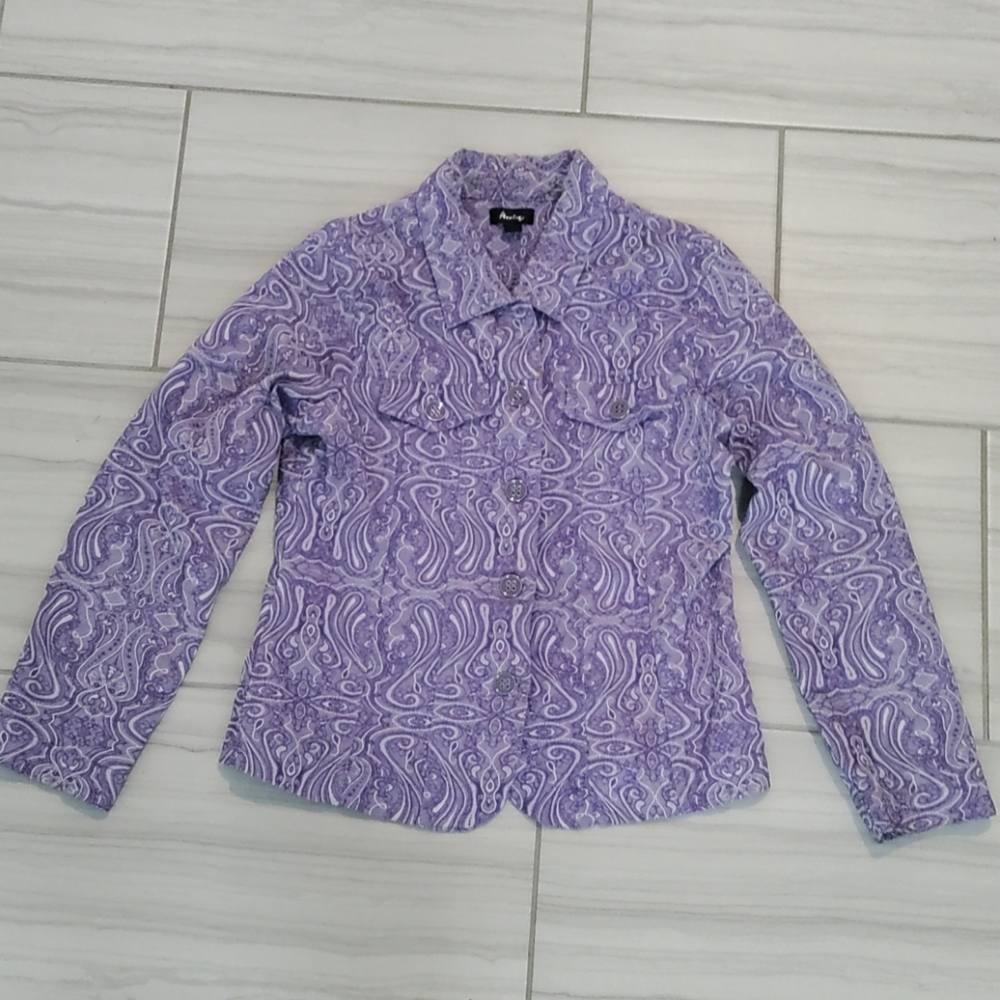 Purple Paisley Jacket XL